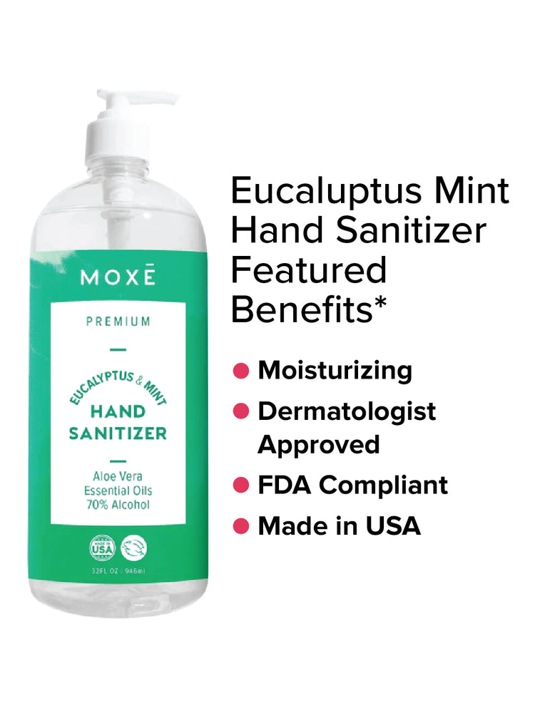 MOXĒ Eucalyptus Mint Hand Sanitizer 32 oz