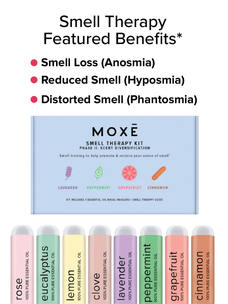 Man Reading MOXĒ  Smell Therapy Guide from MOXĒ  Smell Therapy Kit